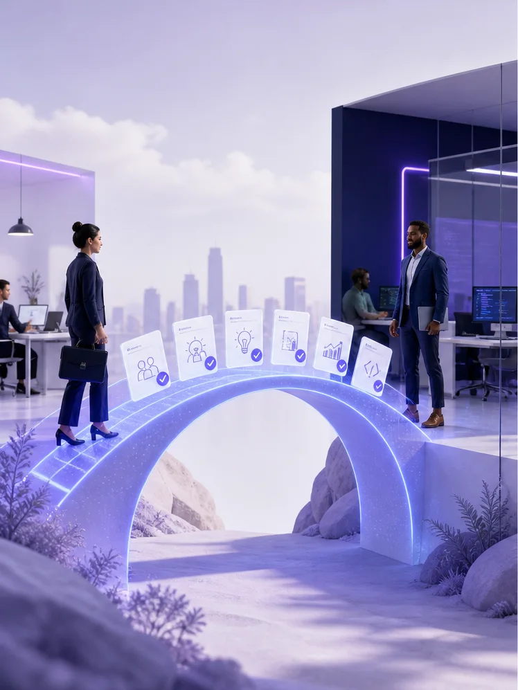 Transferable skills forming a bridge between two career paths